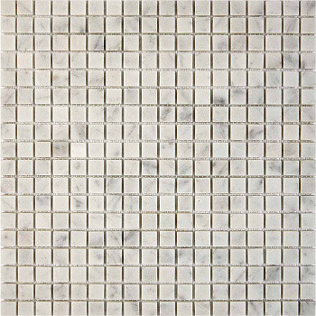 PIX 239 Bianco carrara, чип 15х15 мм, сетка 305х305х4 мм, Матовая арт. 73712