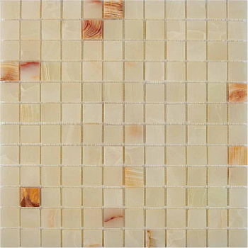 PIX 203 White onyx, чип 23x23 мм, сетка 305х305x6 мм, Полированная арт. 73741