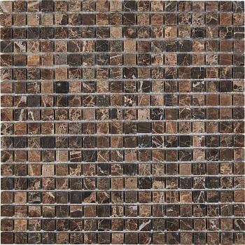PIX 219 Dark Emperador, чип 15x15 мм, сетка 305х305x4 мм, Матовая арт. 73754
