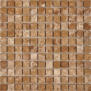 PIX 222 Light Emperador, чип 23x23 мм, сетка 305х305x6 мм, Полированная арт. 73757