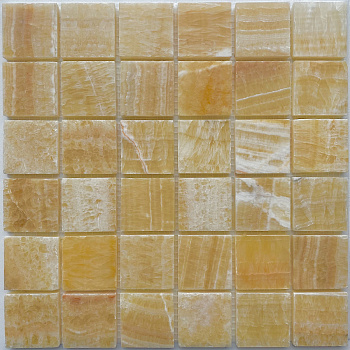PIX 307 Honey onyx, чип 48x48 мм, сетка 305х305x8 мм, Полированная арт. 73848