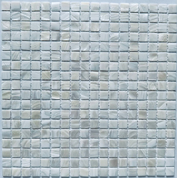 PIX769 из натурального перламутра Super White, чип 15*15 мм, сетка 300х300х2 мм арт. 73923