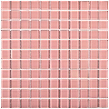 Плитка декоративная стеклянная Pink glass/Розовое стекло 4*25*25 300*300 арт. 90556