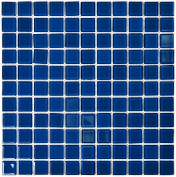 Плитка декоративная стеклянная Deep blu/Синяя глубина 4*25*25 300*300 арт. 90557