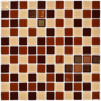 Плитка декоративная стеклянная Toffee mix 4*25*25 300*300 арт. 90563
