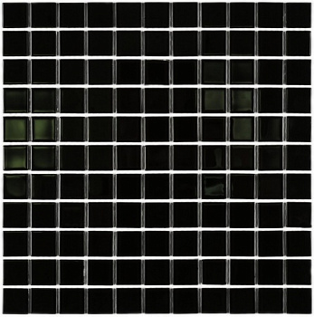 Плитка декоративная стеклянная Black glass/Чёрное стекло 4*25*25 300*300 арт. 90591
