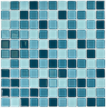 Плитка декоративная стеклянная Sea wave-1/Морская волна-1 25*25 300*300 арт. 90647