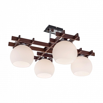 Citilux Нарита CL114141 Люстра деревянная Венге Хром арт. 88196