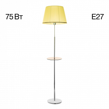 Citilux Линц CL402973T Торшер хром со столиком и кремовым абажуром арт. 89022