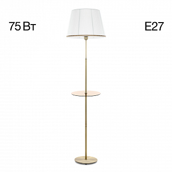 Citilux Линц CL402980T Торшер бронза со столиком и белым абажуром арт. 89023