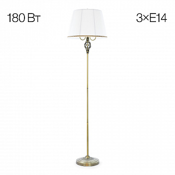Citilux Вена CL402930 Торшер бронза с белым абажуром арт. 89042