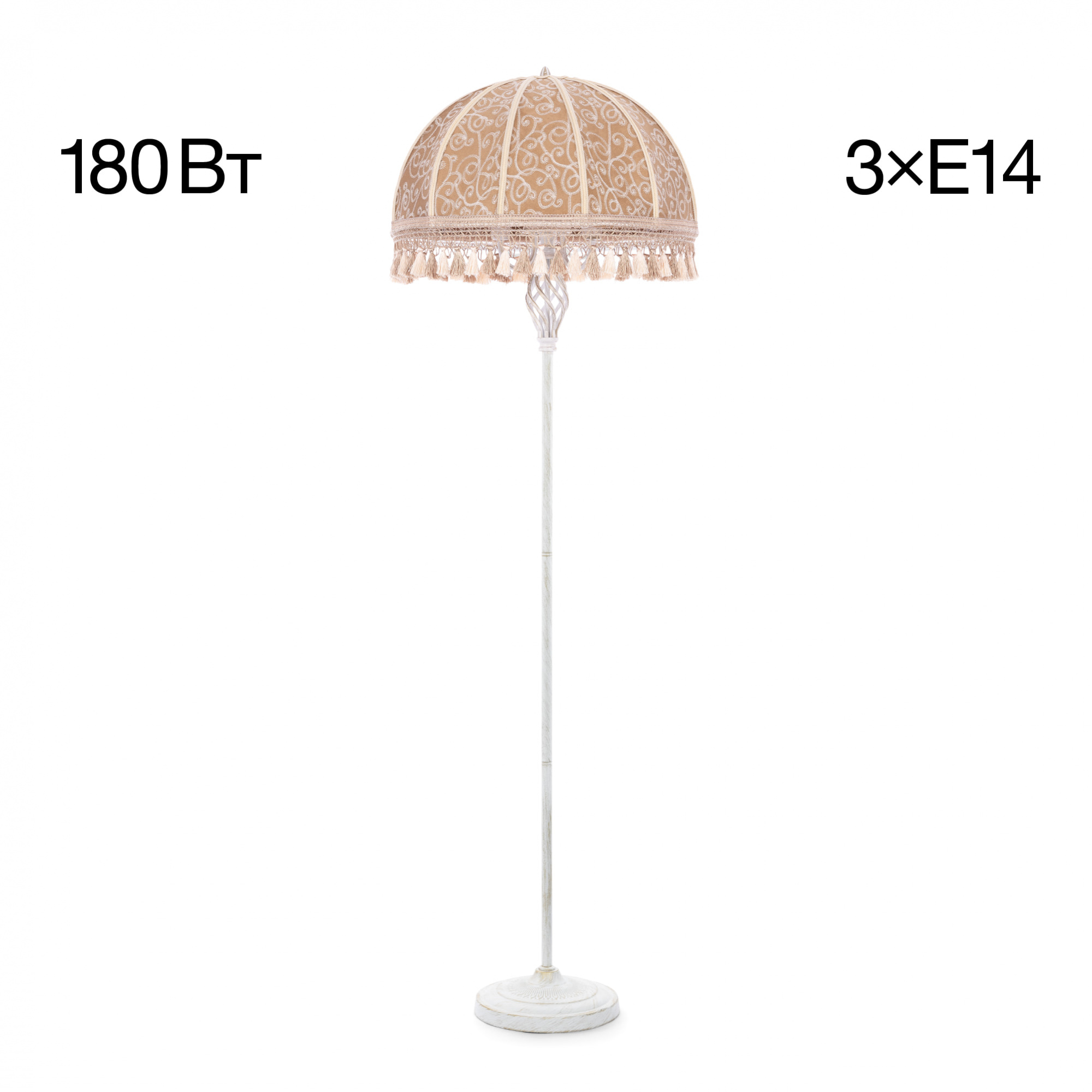 Citilux Базель CL407925 Торшер патина с абажуром Вышивка арт. 89073