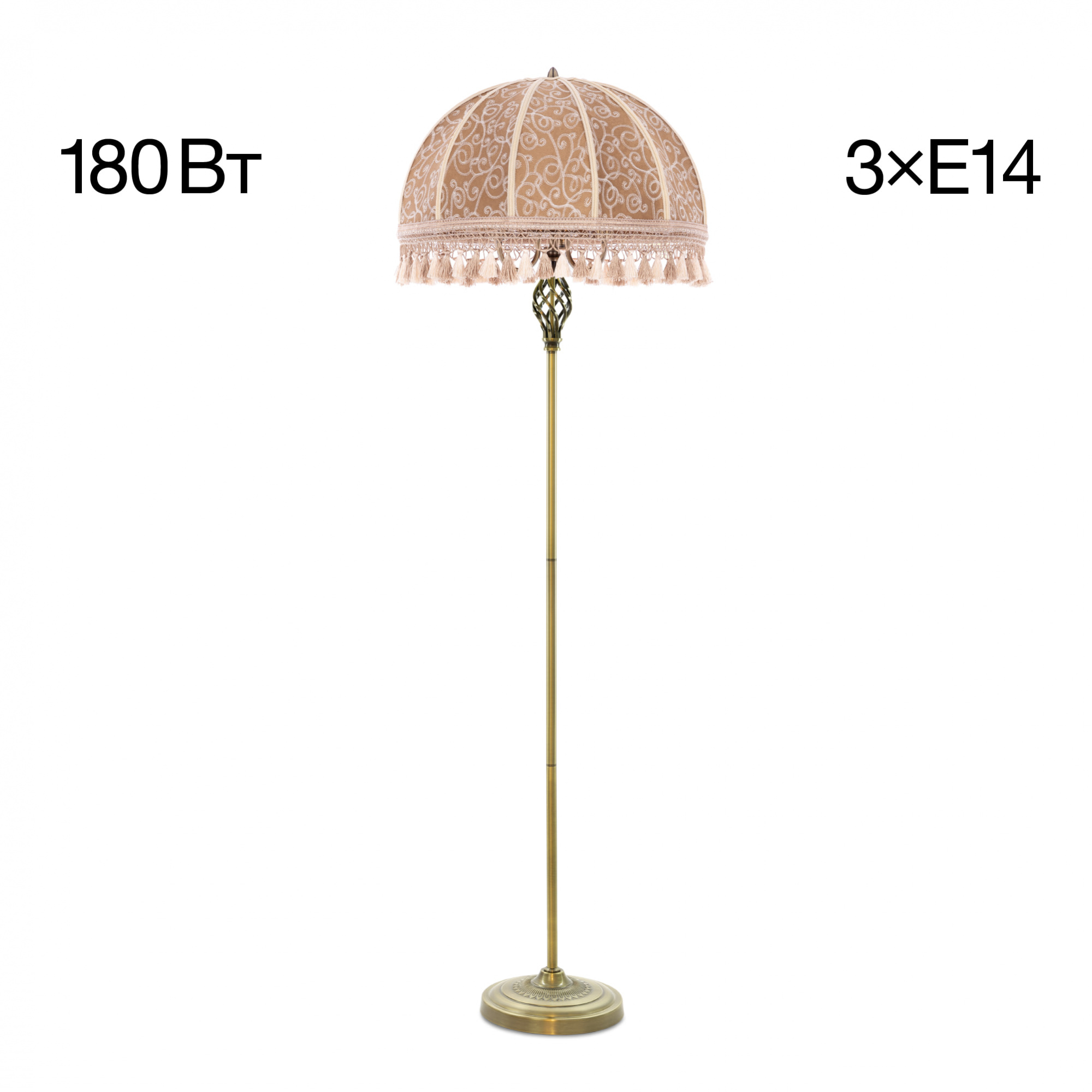 Citilux Базель CL407935 Торшер бронза с абажуром Вышивка арт. 89084