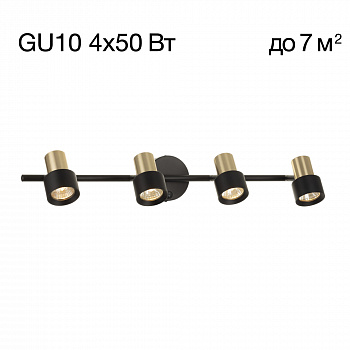 Citilux SAT CL505641 Спот поворотный с выключателем Чёрный+Золото арт. 89273
