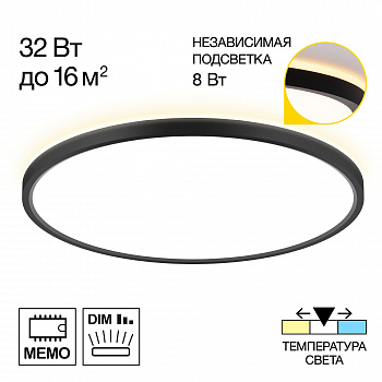 Citilux NORMA CL748401 LED Светильник с подсветкой Чёрный арт. 89385