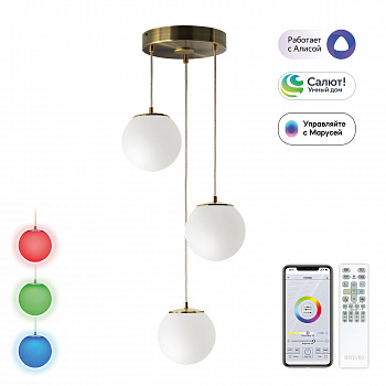 Citilux Адам Смарт CL228A033 RGB LED Умная каскадная люстра Бронза арт. 89391
