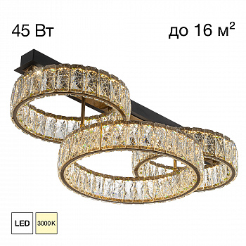 Citilux PALANT CL325162 LED Люстра хрустальная Чёрный+Бронза арт. 89713