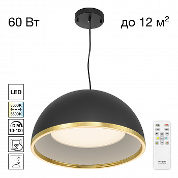 Citilux FLOOM CL736251 Светильник подвесной с пультом Чёрный+Золото арт. 89796