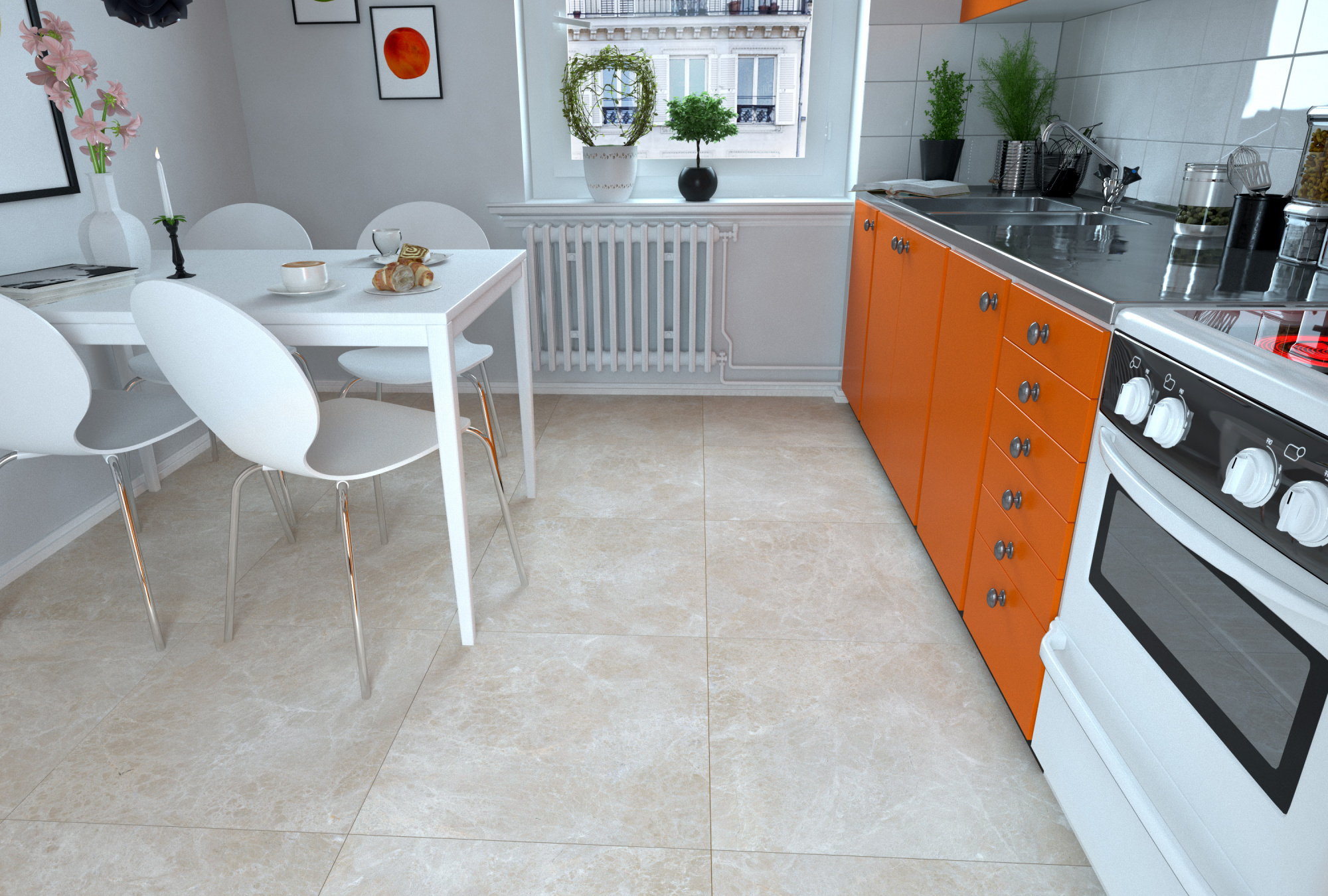Плитка Гранитея G312-Sinara Beige 600х600х9 MR (1,44 кв.м.) арт. 123295