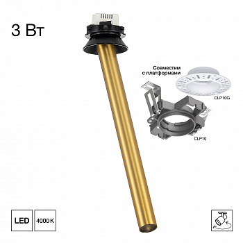 Citilux STEK CL514S12N LED Встраиваемый поворотный спот Латунь 300мм арт. 203461