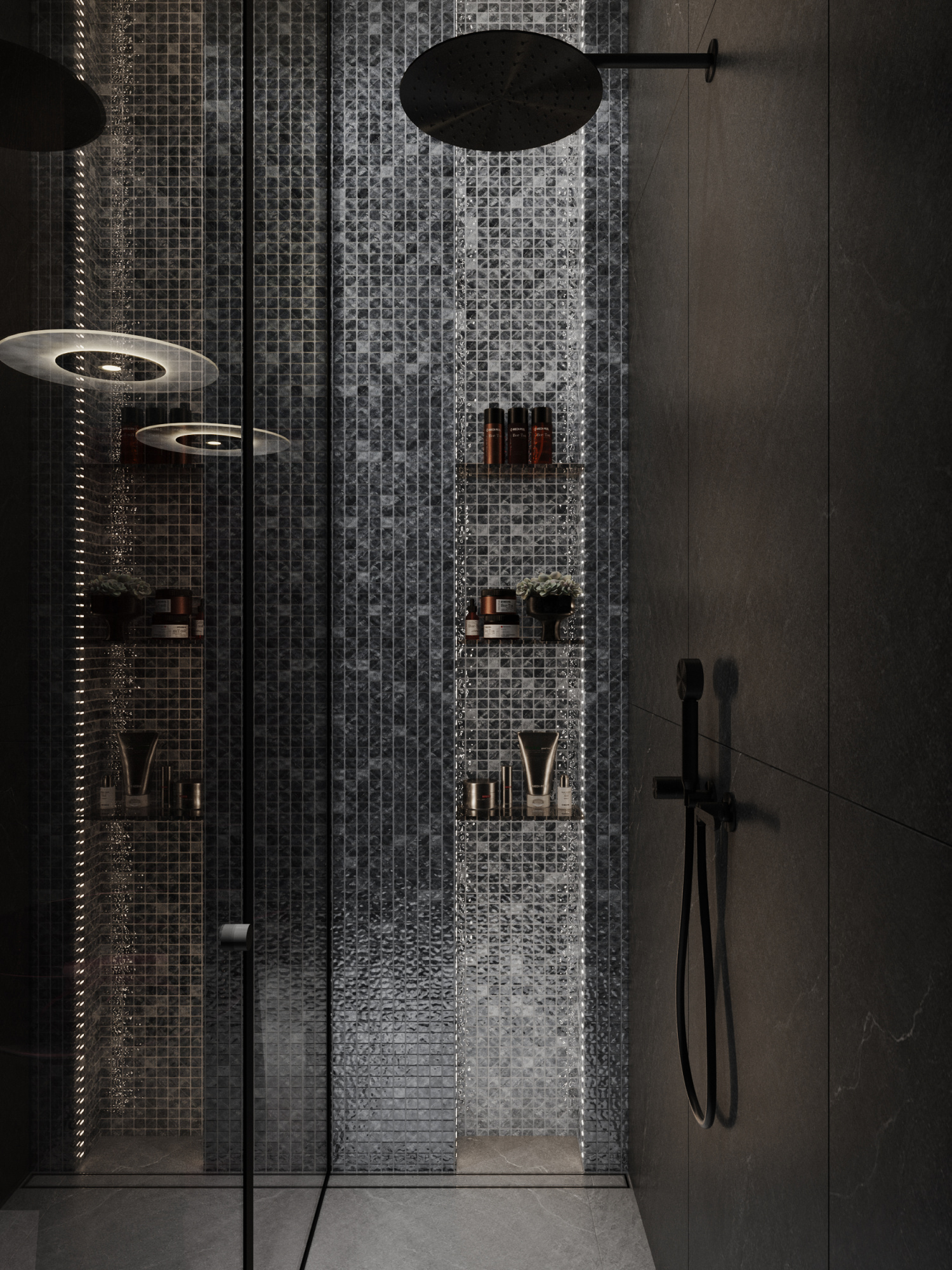 Плитка декоративная стеклянная Atlantis Iron/Атлантика металлический 4*24*24 315*315 арт. 90427