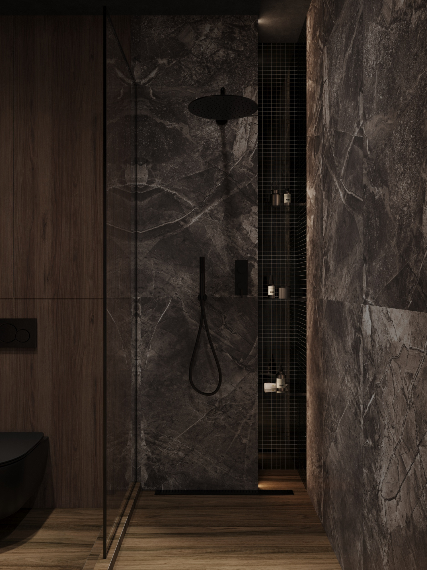 Плитка декоративная стеклянная Black glass/Чёрное стекло 4*25*25 300*300 арт. 90591