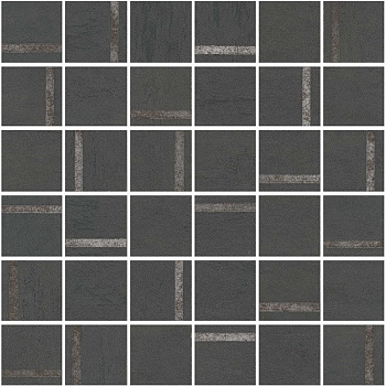 SG640520/MM Декор Гварди 2 мозаичный антрацит матовый обрезной 30x30x0,9 арт. 119123