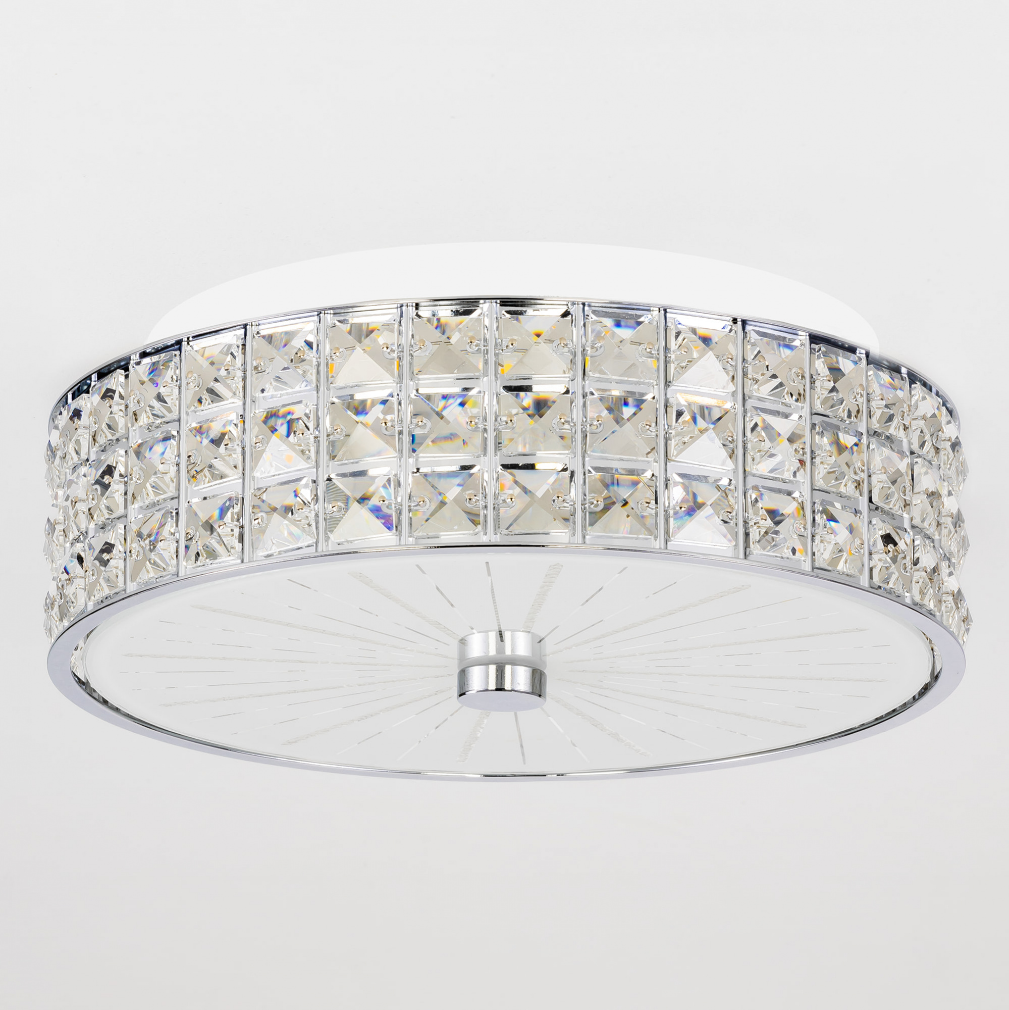 Citilux Портал CL32413G1 LED RGB Люстра хрустальная с пультом Хром арт. 89064