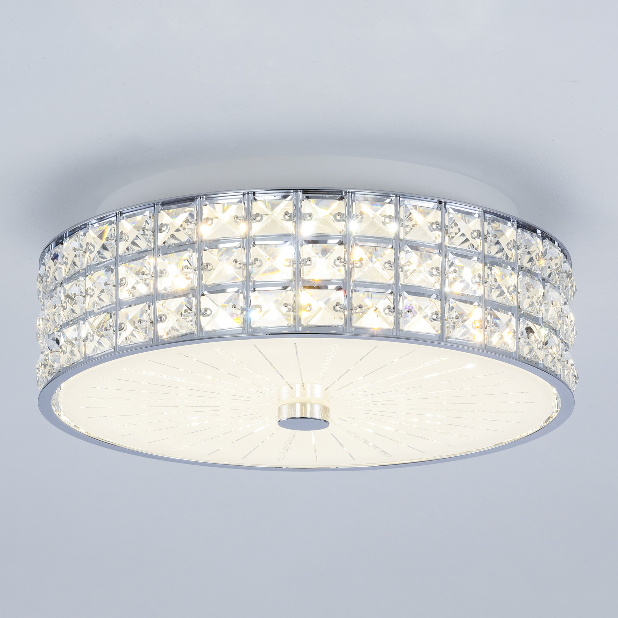 Citilux Портал CL32413G1 LED RGB Люстра хрустальная с пультом Хром арт. 89064