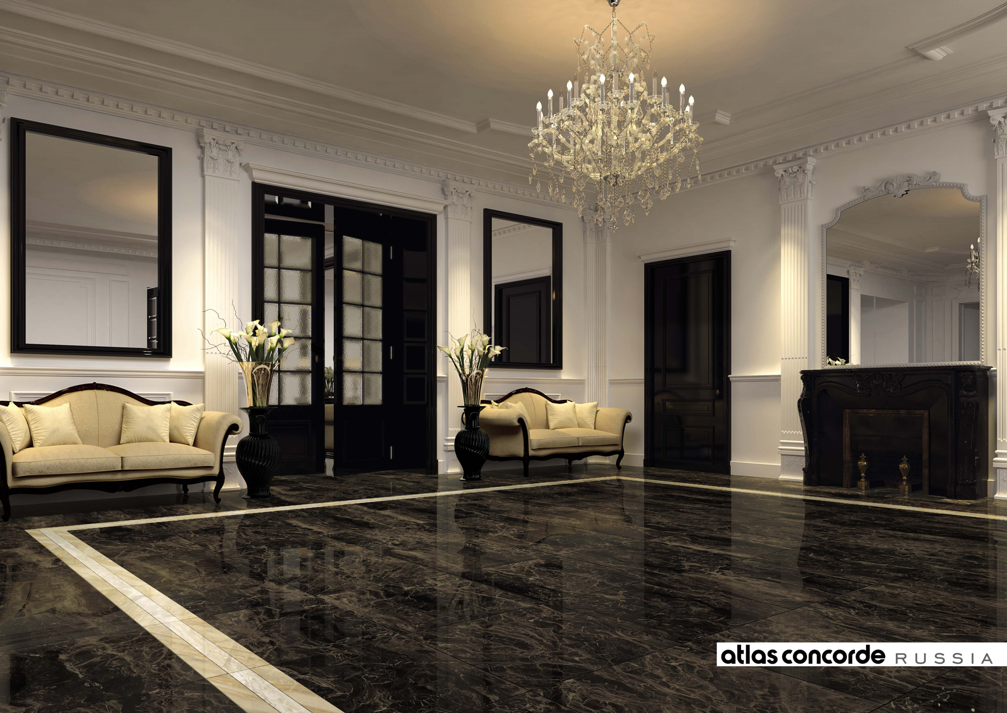 Плитка Супернова Марбл Фрапучино Дарк 60x60 Рет (1,080 кв.м.) арт. 203497