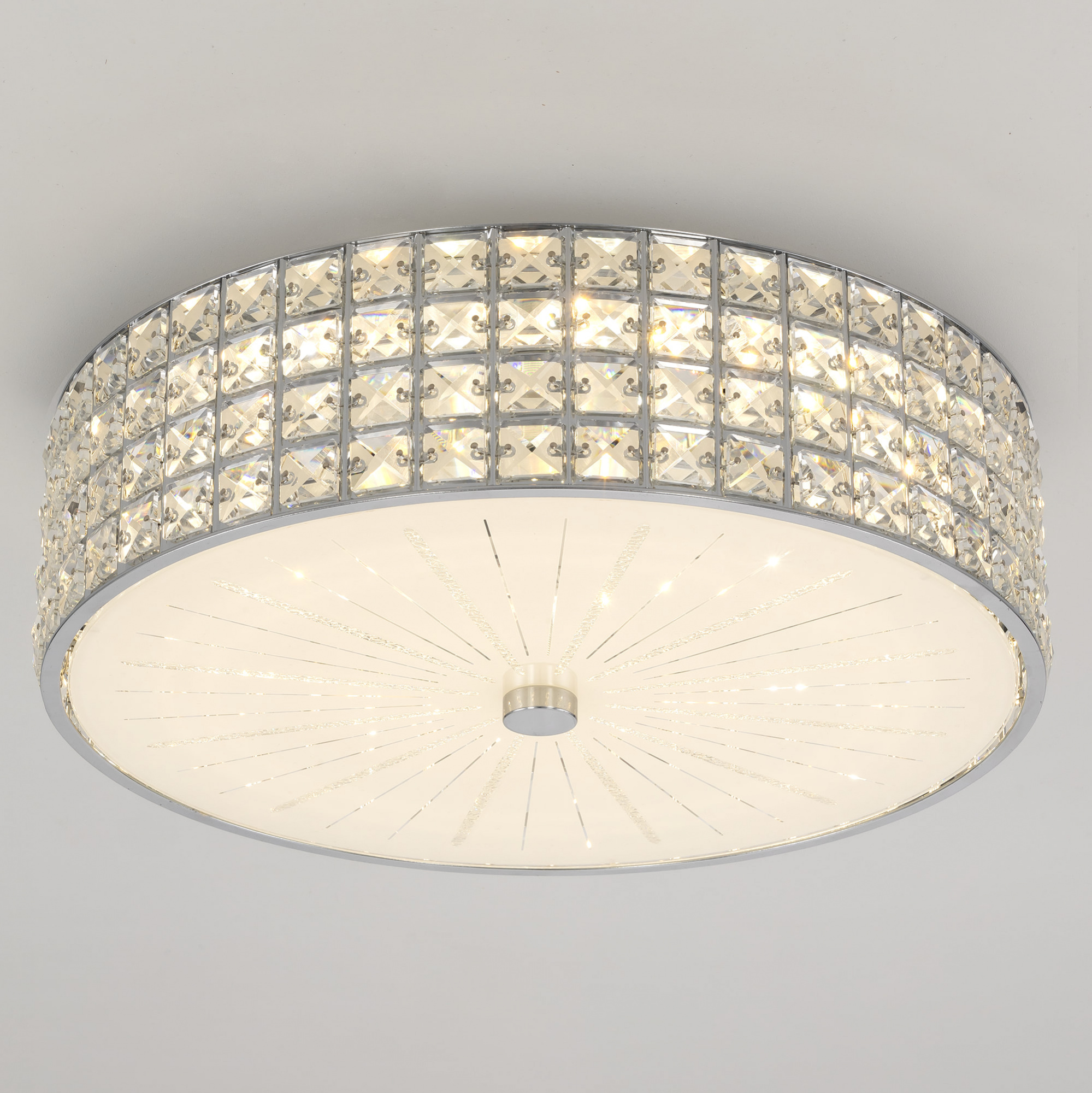 Citilux Портал CL32415G1 LED RGB Люстра хрустальная с пультом Хром арт. 89018