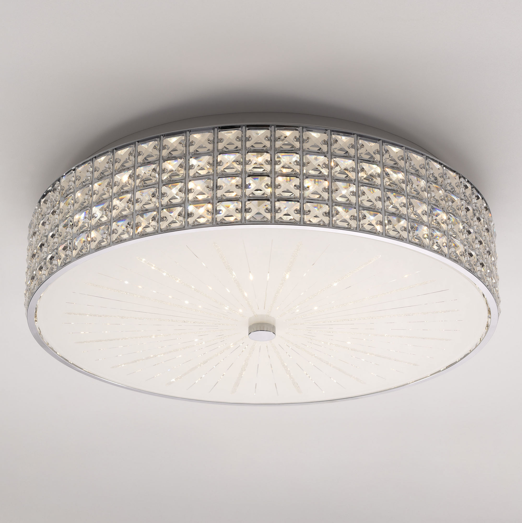 Citilux Портал CL32418G1 LED RGB Люстра хрустальная с пультом Хром арт. 89027