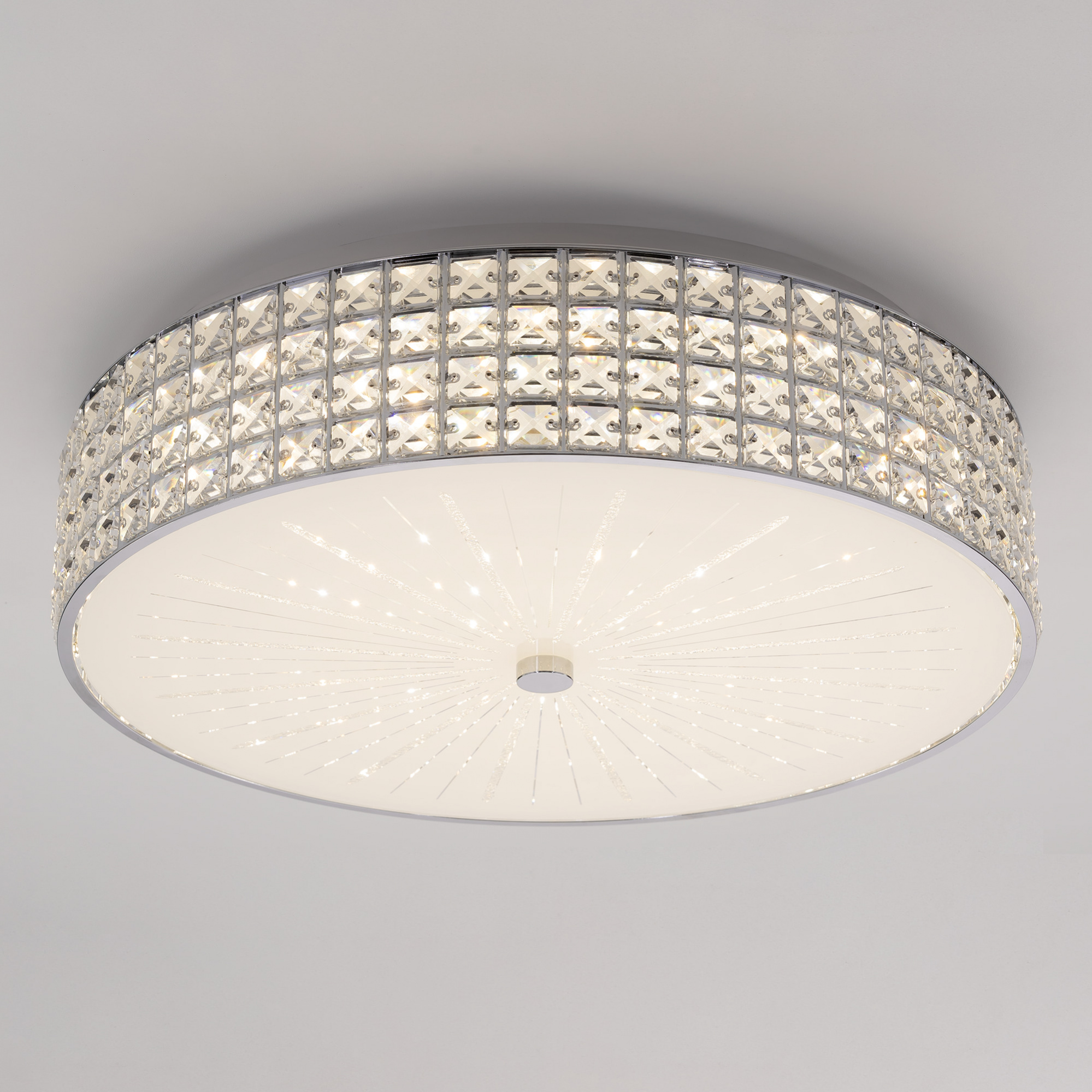 Citilux Портал CL32418G1 LED RGB Люстра хрустальная с пультом Хром арт. 89027