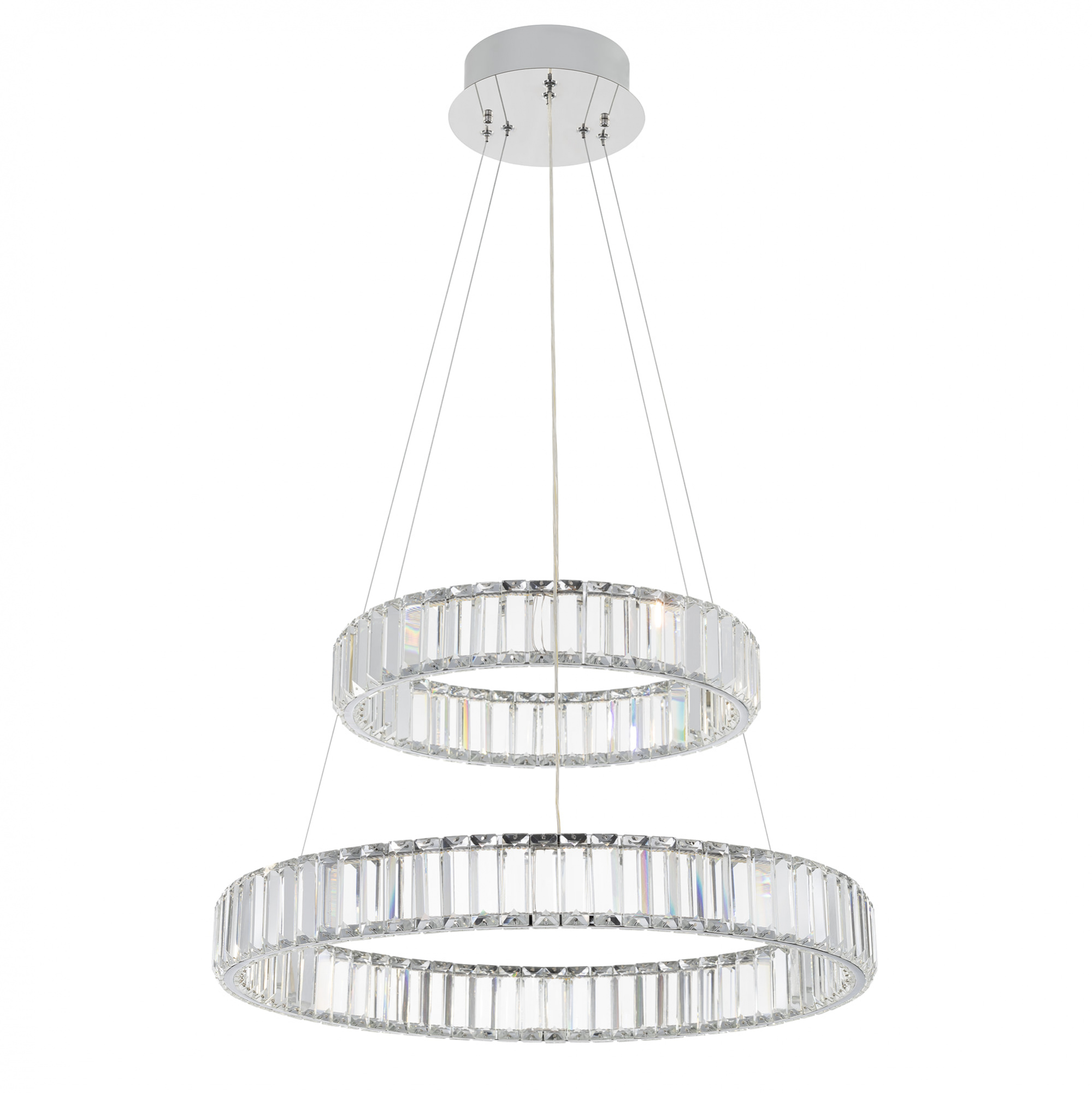 Citilux Чезаре CL338261 LED Люстра хрустальная с пультом Хром арт. 89039