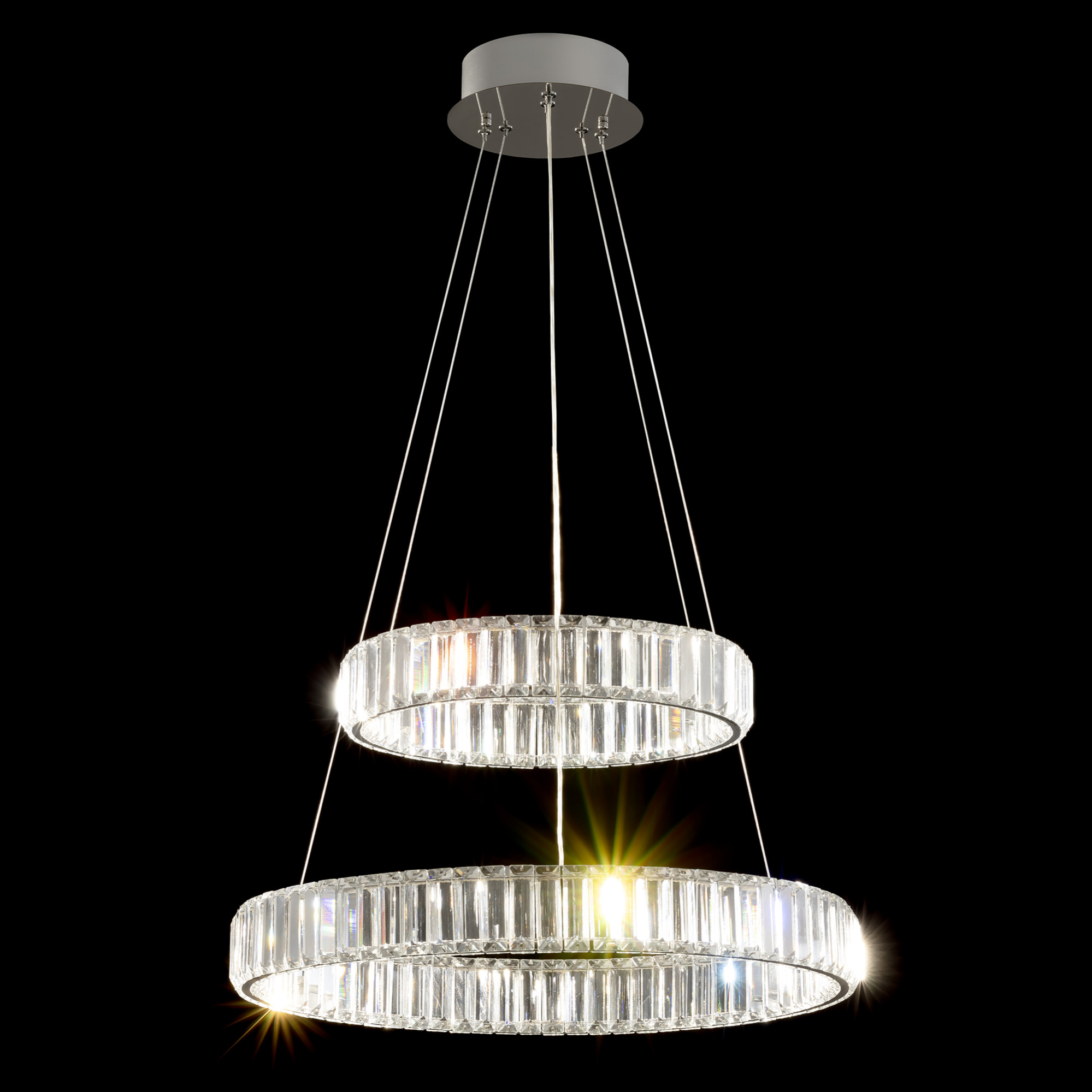 Citilux Чезаре CL338261 LED Люстра хрустальная с пультом Хром арт. 89039