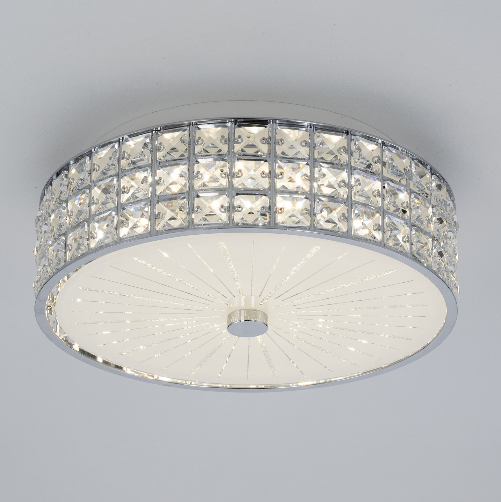 Citilux Портал CL32413G1 LED RGB Люстра хрустальная с пультом Хром арт. 89064