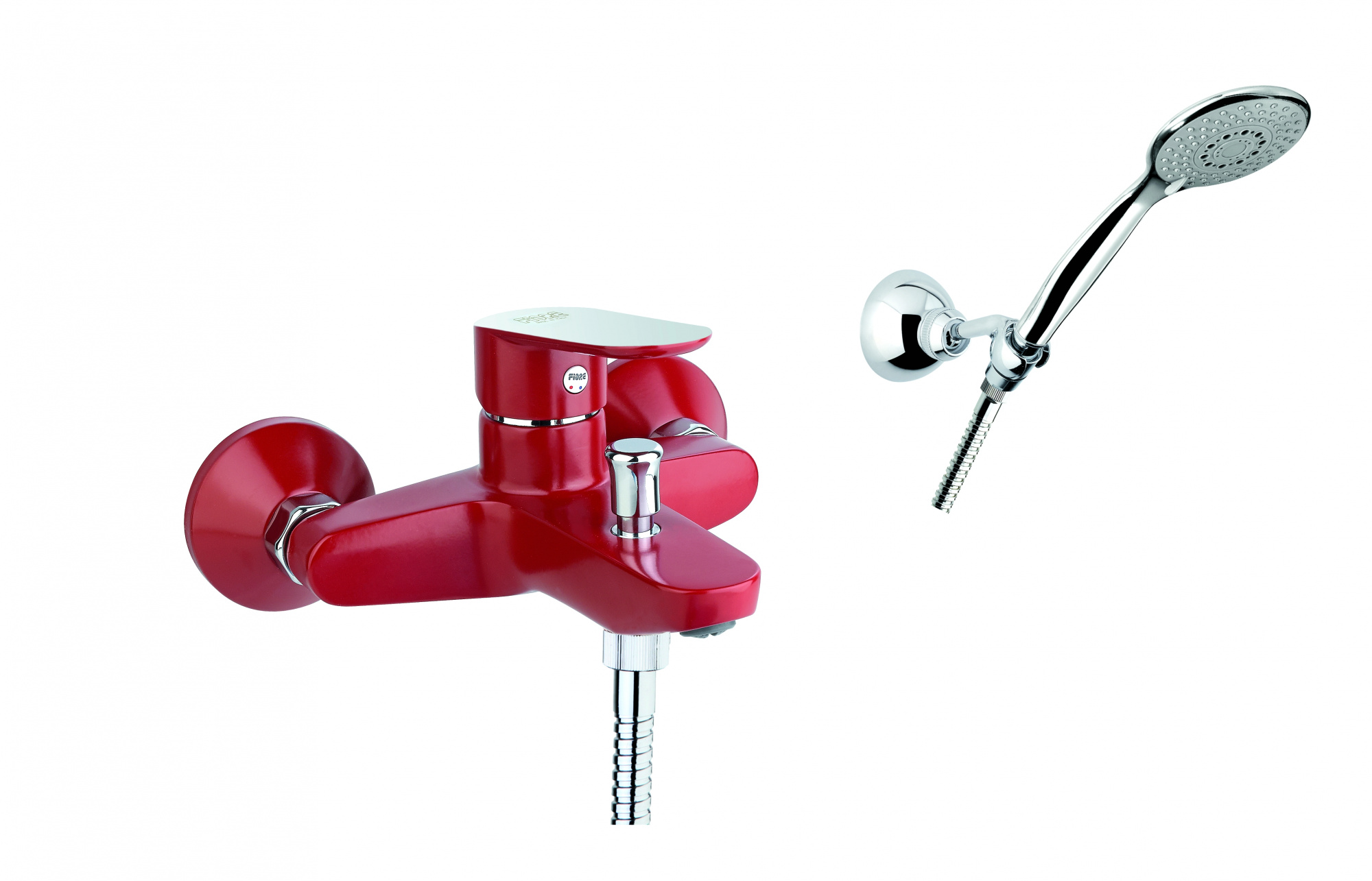 Смеситель для ванны Fiore KEVON CHIC 81RX8150, хром/красный арт. 166966