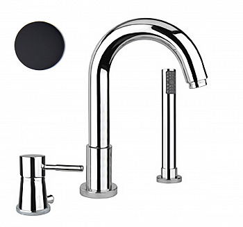 Смеситель на борт ванны Webert Rimini RI850701560, черный арт. 167022