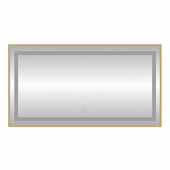 Зеркало с подсветкой LED Fixsen FX-2120G прямоугольное 120х80 см, золотой сатин арт. 178879