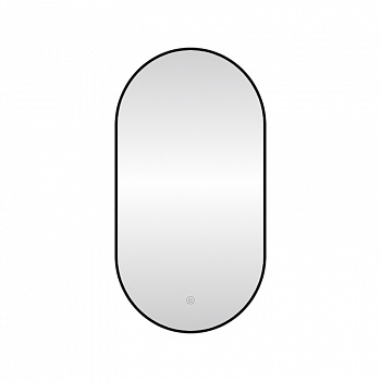 Зеркало с подсветкой LED Fixsen FX-3090B овальное 50х90 см, черное арт. 178885