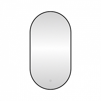 Зеркало с подсветкой LED Fixsen FX-3100B овальное 50х100 см, черное арт. 178886