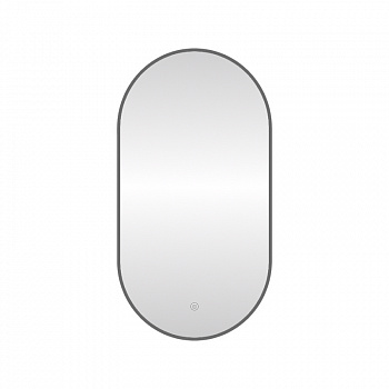 Зеркало с подсветкой LED Fixsen FX-3090F овальное 50х90 см, графит арт. 178893