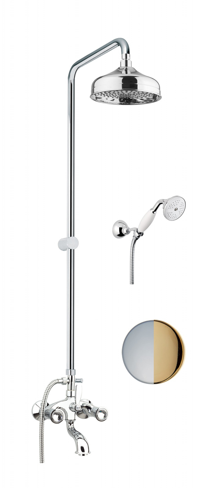 Душевая система Fiore VENERE SKY (SWAROVSKI®) 13CO0615, хром/золото арт. 190942