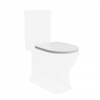 PO.seat.01/WHT Сиденье Pompei/Помпеи для напольного унитаза, белое глянцевое арт. 195346