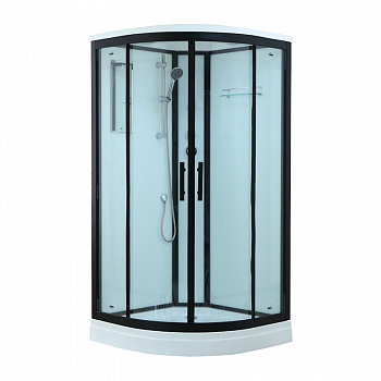 Душевая кабина Timo Standart Black T-6601B, 100x100x220 арт. 174759