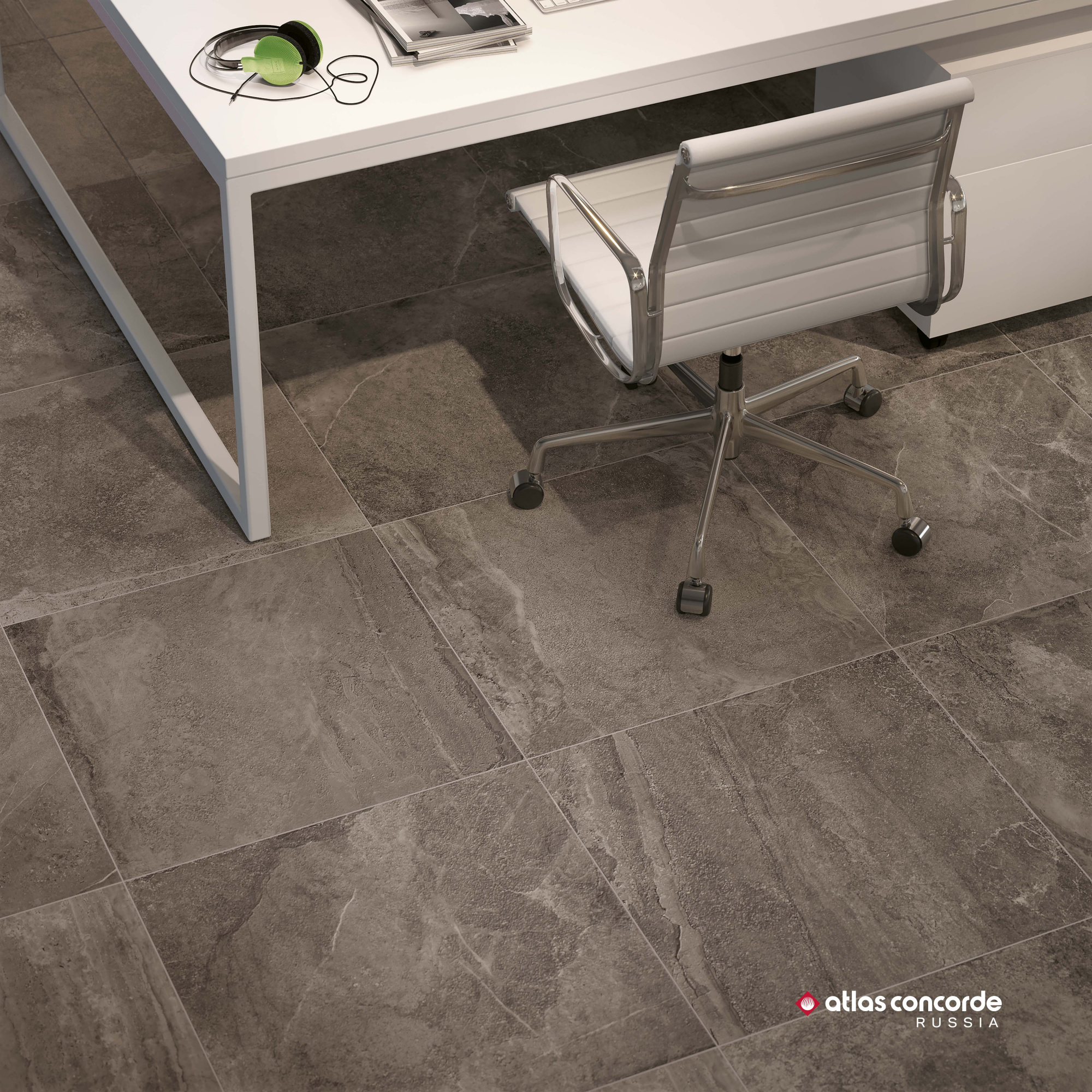 Плитка Эра Антрацит 60x60 Рет (1,080 кв.м.) арт. 52455
