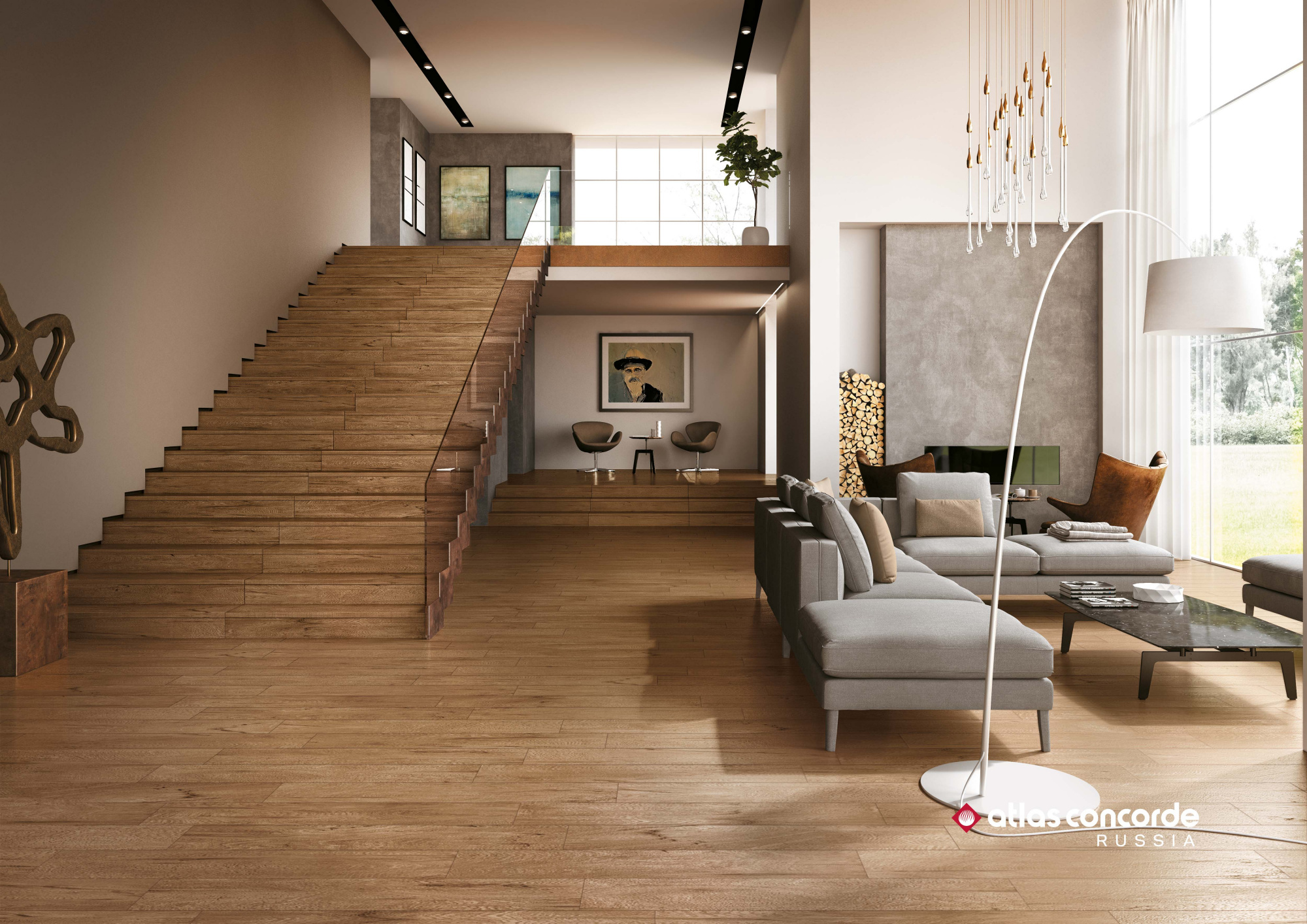Плитка Оак Резерв Пьюр 20x120 Рет (1,200 кв.м.) арт. 52548