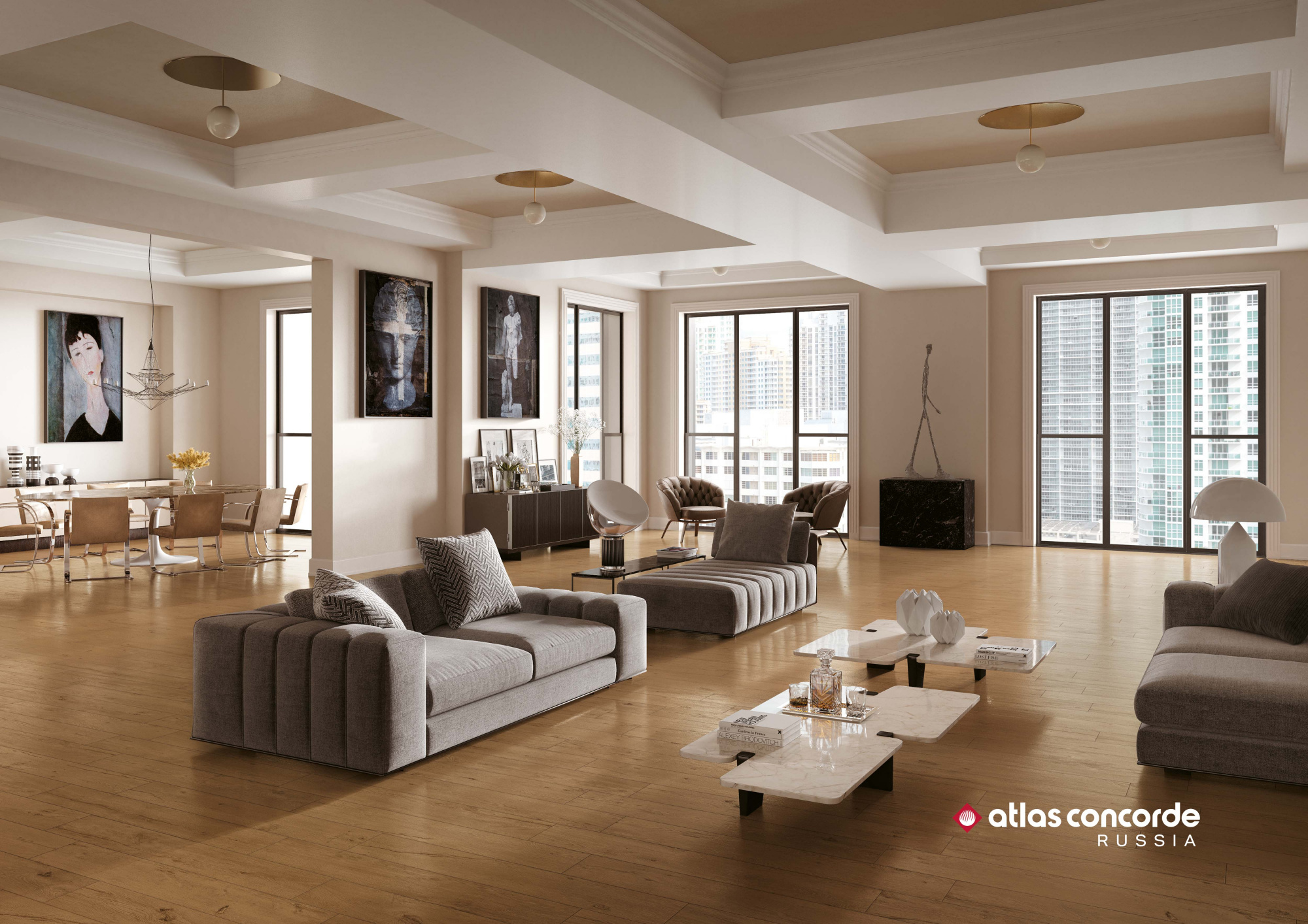 Плитка Оак Резерв Пьюр Ластра 20мм 60x60 Рет (0,72 кв.м.) арт. 52549