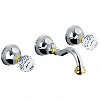 Смеситель для раковины Webert Karenina KA750404017, хром/золото арт. 161905