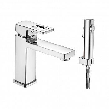 Смеситель для раковины с гигиеническим душем Shevanik S8271, хром арт. 163230